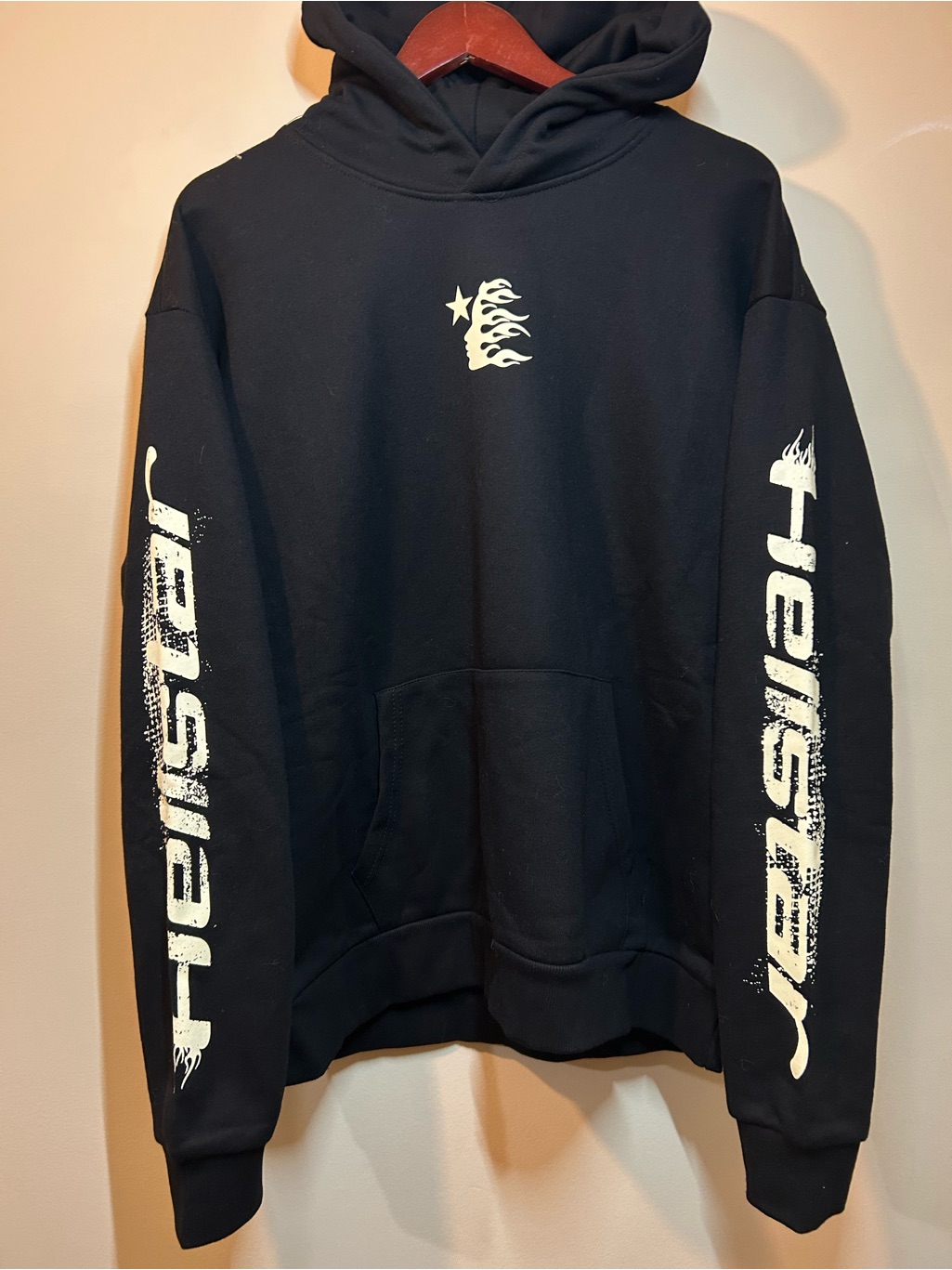 Black Graphic Logo Hoodie - Men's Sweater